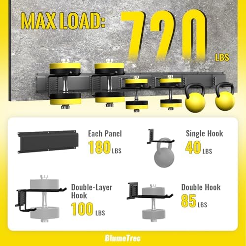 Garage Tool Organizer Wall Mount, 64" Heavy-Duty Metal Wall Organizer, 4 Rails with 8 Adjustable Hooks, Garden Storage Rack for Organization, Sturdy Tool Hanging Holder for Shovel Shed Yard - Image 5