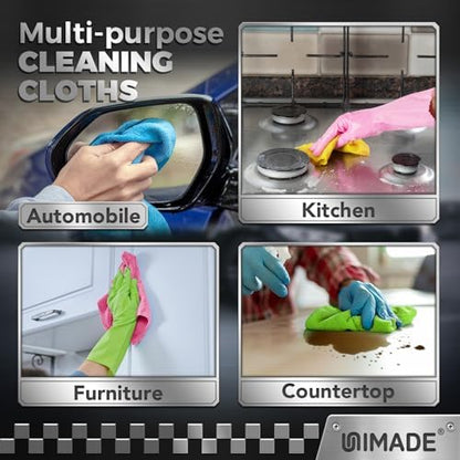 UNIMADE Microfiber Cleaning Cloth, 24 Pack Reusable Microfiber Towels - Image 7