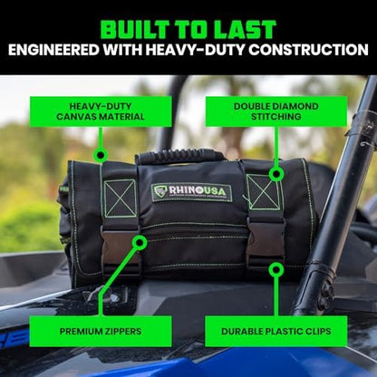 Rhino USA Tool Bag Roll - Heavy Duty Canvas Organizer for Tools - Image 3