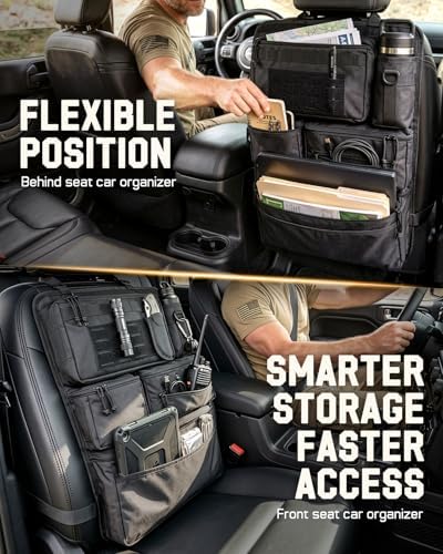 All in One Car Seat Back Organizer Fit Most Cars SUV Trucks Jeeps - Image 6
