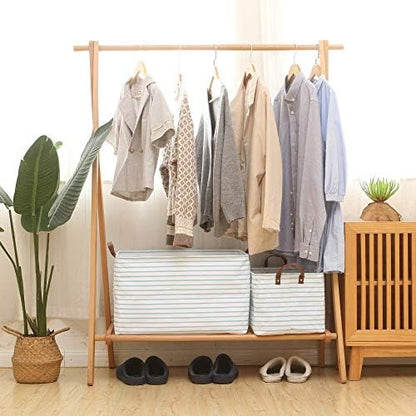 Hinwo 70L Extra Large Canvas Storage Bin with Lid and Handles - Image 4