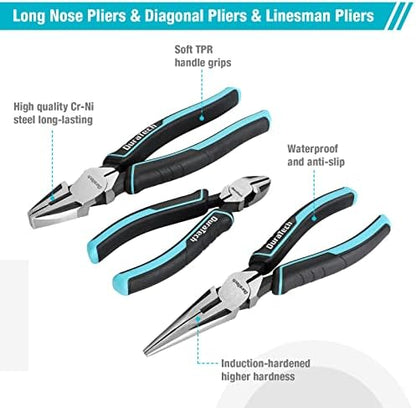 DURATECH 7-Piece Pliers Set with Rolling Pouch,Cr-Ni Construction - Image 4
