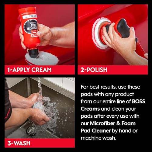 Griot's Garage BOSS 5.5” Microfiber Pads for Car Polishing and Detailing, Buffing Pads for Moderate and Severe Scratch Removal, Set of 2 - Image 4