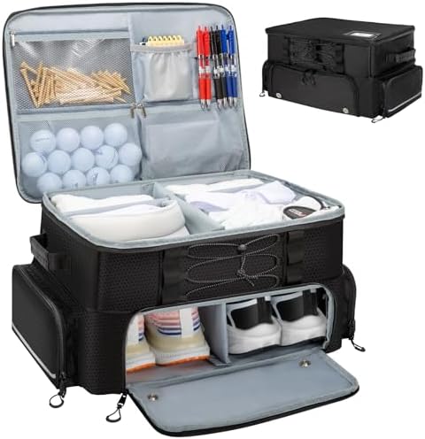 Golf Trunk Organizer, 2 Layer Car Golf Locker by wigojoy