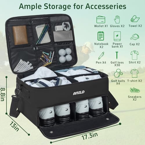 ANILD Golf Trunk Organizer, 2 Layer Golf Storage Case - Image 4