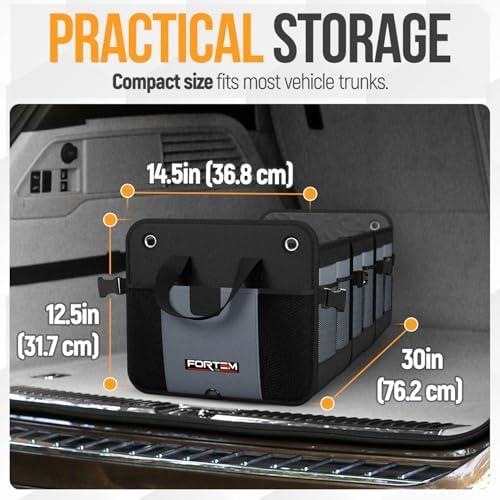 FORTEM Trunk Organizer - Collapsible Car Organizer & Storage Bag for SUVs - Image 3