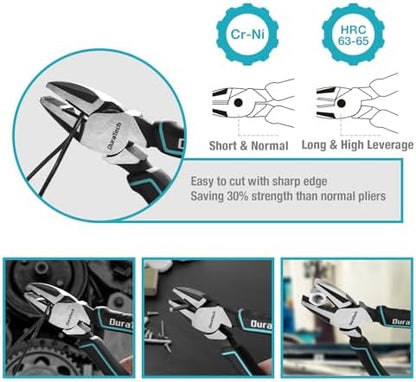 DURATECH 8-Piece Pliers Set with Rolling Pouch, Cr-V/Cr-Ni Construction - Image 4