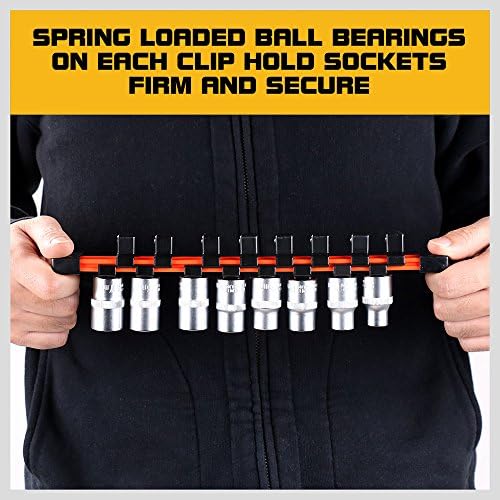 HORUSDY 3Pcs Double Sided Socket Organizer, 1/4-Inch, 3/8-Inch, 1/2-Inch, Premium Quality Socket Holders - Image 5