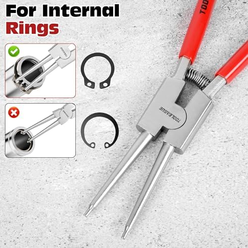 TOOLEAGUE 13" Large Snap Ring Pliers, Straight External Circlip Pliers,1 Pc - Image 5