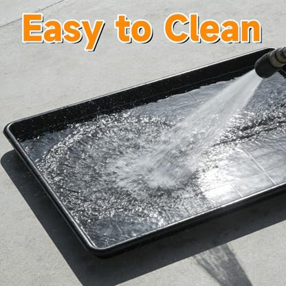 Oil Drain Pan,35" x 24" Large Oil Drip Tray for Under Car with No Splatter Pad, Leak-Proof Garage to Keep Floor Clean, Reusable Automotive Fluid Change Tray (3 PCS) - Image 5