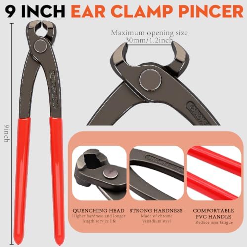 360PCS Single Ear Hose Clamps Kit with Crimper for Auto,PEX Tubing,Marine - Image 4