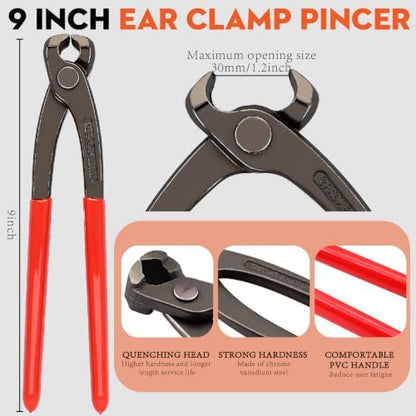 560PCS Single Ear Hose Clamp Kit w/Crimping Pliers for Auto,PEX,RV - Image 4