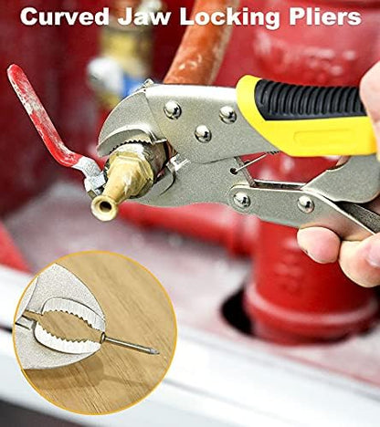 DOWELL 4-Piece Pliers Set - 8 & 10-Inch Combination, Locking & Groove Joint Pliers, Adjustable Wrench, Tool Pouch - Image 3