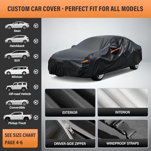 Kayme SUV Car Cover Waterproof All Weather - See Size Chart - Size S4 - Image 3