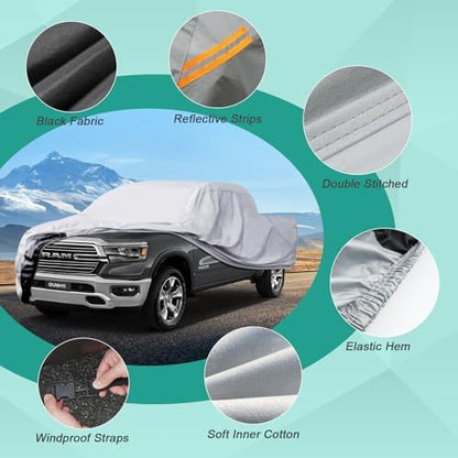 GUNHYI 6 Layer Pickup Truck Cover Waterproof All Weather(Up to 210 inch) - Image 5
