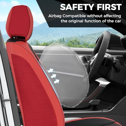 FLORICH Car Seat Covers Front Seat, Leather Seat Covers for Cars, Car Seat Protector Waterproof, Universal Automotive Seat Covers, Front Car Seat Cover Fit for Most Sedans SUV Pick-up Truck - Image 4