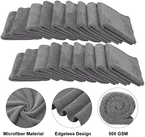 Shimeyao 30 Pcs 16 x 16 Inch Microfiber Car Towels, 500 GSM Edgeless Plush - Image 3