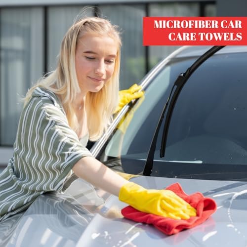 Nuenen Car Microfiber Clean Cloths, Red, 16 x 16 Inch, 60 Pcs - Image 5