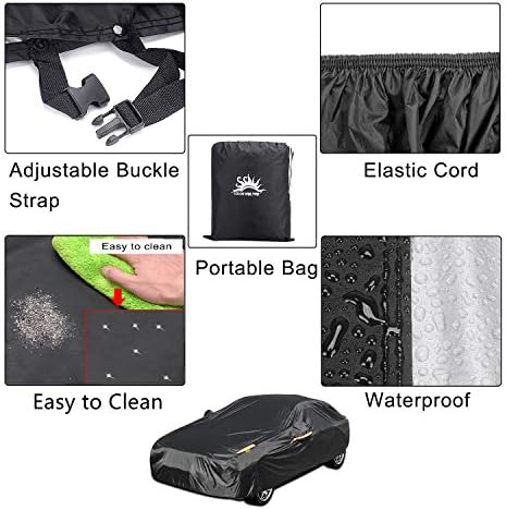 UV Protection Car Cover Windproof Dustproof Scratch Resistant Outdoor Universal Full Car Covers for Sedan M - Image 2
