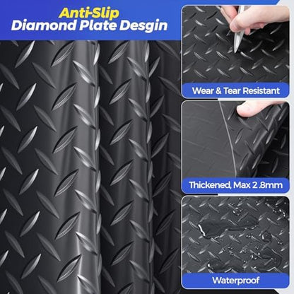 8x21 FT Garage Floor Mat, 2.8mm Thickened Garage Flooring - Image 5