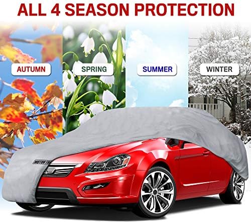 Motor Trend Breathable Lightweight Car Cover, Anti-Moisture Build-Up Water-Resistant Scratch-Resistant Travel-Friendly, Universal Fit for Cars SUVs Trucks Vans All-Weather Outdoor/Indoor, (S) 157" L - Image 3