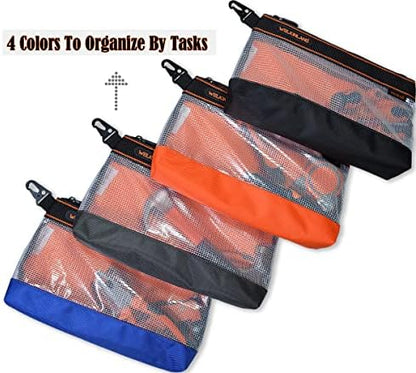 WELKINLAND Clear Tool Pouch, 4-Pack 12-Inch Zippered Tool Pouch - Image 2