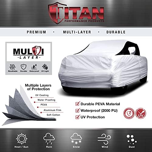 Titan Premium Multi-Layer PEVA Car Cover for Gladiator Pick-up Trucks 218". Waterproof, UV Protection, Anti-Scratch Protective Lining, Driver-Side Zippered Opening. Fits Gladiator Pickup Trucks. - Image 4