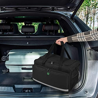 Large Car Detailing Bag, Cleaning Caddy with Lid and Handle for Auto Detailing Supplies, Car Cleaning Storage Trunk Organizer for Polisher and Vehicle Wash Tools, Black - Image 7