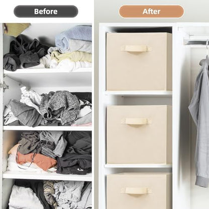 STORAGE MANIAC Storage Cubes, 11 Inch 6 Pack Collapsible Fabric Shelf Bins - Image 4