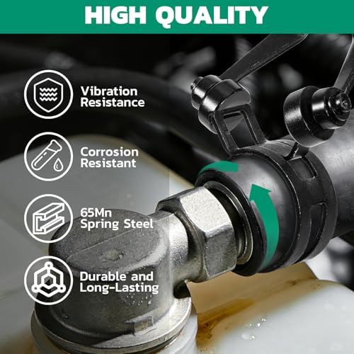 OURU 90PCS Spring Band Hose Clamps Assortment Kit, 6-16mm, 11 Sizes - Image 4