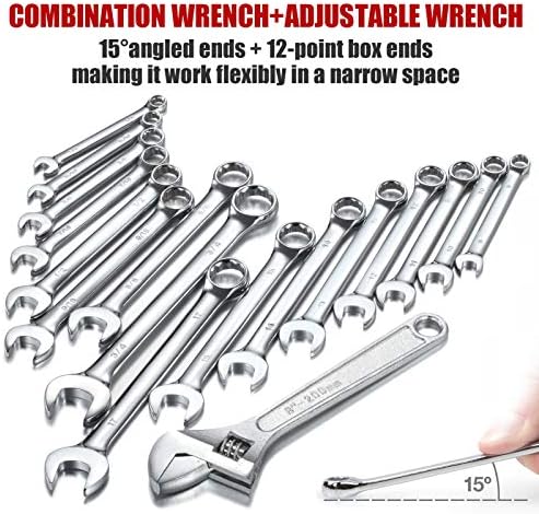 ARUCMIN 438-Piece Mechanics Tool Set with 3-Drawer Heavy Duty Metal Box Repair Tool Kit - Image 4