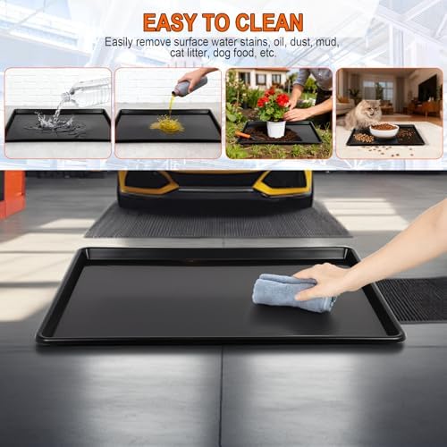 FAHKNS 3 Pcs Extra Large Auto Oil Drip Pan, Oil Drip Tray for Under Car - Image 4