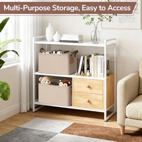 CHICVITA 4 Pack Large Fabric Storage Baskets for Shelves, 30L Brown - Image 6