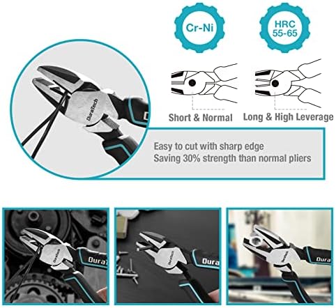 DURATECH 7-Piece Pliers Set with Rolling Pouch,Cr-Ni Construction - Image 5