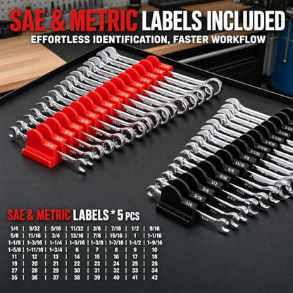 120 pcs Modular Wrench Organizer for Tool Drawers (Black & Red & Blue) - Image 4