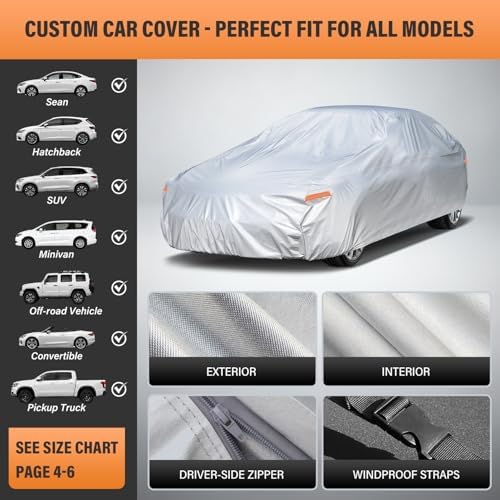 Kayme Large SUV Car Cover See Vehicle Size Chart for Accurate Fit, Size S7 - Image 3