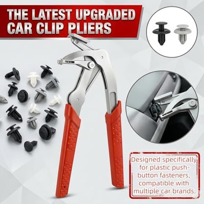 Car Clip Pliers & Panel Clip Removal Pliers, Spring-Loaded Fastener Rivet Remover for Auto Door Panels, Interior & Exterior Trim, Mechanic, Damage-Free Disassembly(1 pcs) - Image 4