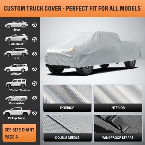 Kayme Truck Cover Waterproof All Weather See Vehicle Size Chart, Size T4 - Image 3