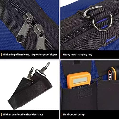 FASTECH 20 Inch Heavy Duty Tools Bag with Wide Mouth for Tool Storage, Carrier and Organizer,Tote Bag for Men/Women, Wide Mouth Tool Bags With Inside Pockets (20 Inch) - Image 3