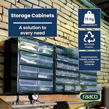 Raaco Steel Storage Cabinet, Standard 18-Drawer (C9-18) - Nuts & Bolts - Image 2