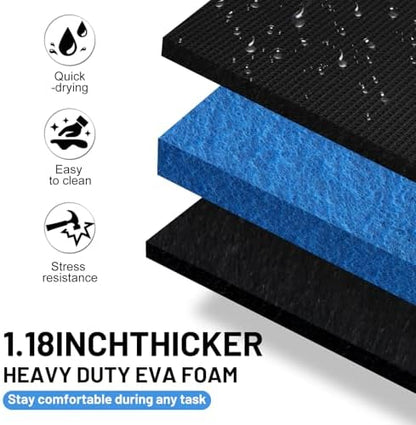 Foldable Mechanic Kneeling Pad,22.44" Wide EVA Foam Mat,1 Pack,Blue - Image 3