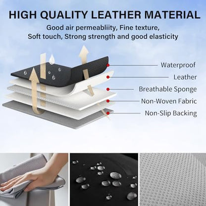 Coverado Universal Front Car Seat Covers, Waterproof Seat Protectors for Gym Sports & Pets, Quick-Fit for Cars SUVs and Trucks (Black) - Image 6