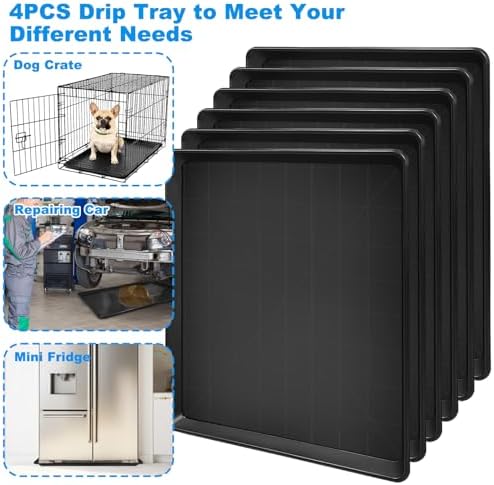 6 Pack Large Auto Oil Drain Pan - 22' Plastic Oil Catch Pan for Cars & Machinery - Image 4