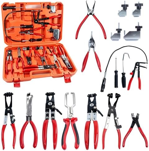 17PCS Hose Clamp Pliers Set,Hose Clamp tool kit by Kryztlyn