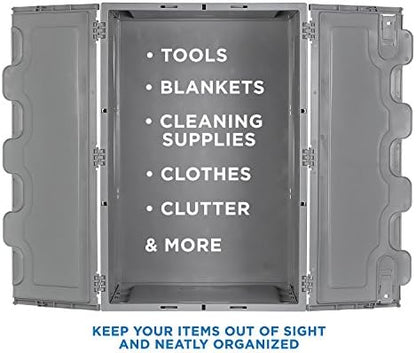Mount-It! Collapsible Plastic Storage Crate, 65L, 1-Pack - Image 4