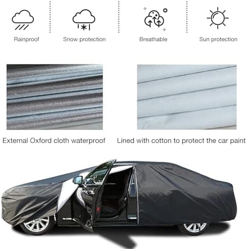 Car Cover Outdoor for Peugeot Expert 2024 2025, Waterproof Thicken Full Car Covers with Cotton Lining, Large Hail Blanket Rain Snow Sun UV Protection Covers - Image 2