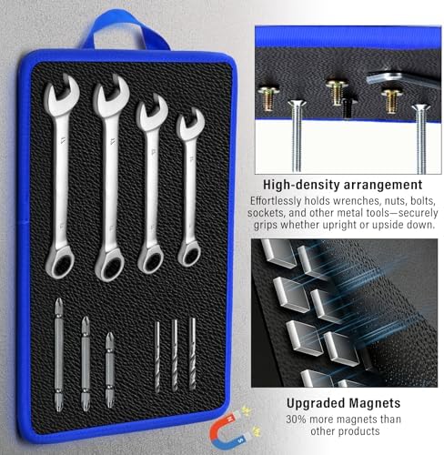 Magnetic Tool Mat Set with handles, 12.8" x9.5" Magnetic Tool Organizer - Image 4