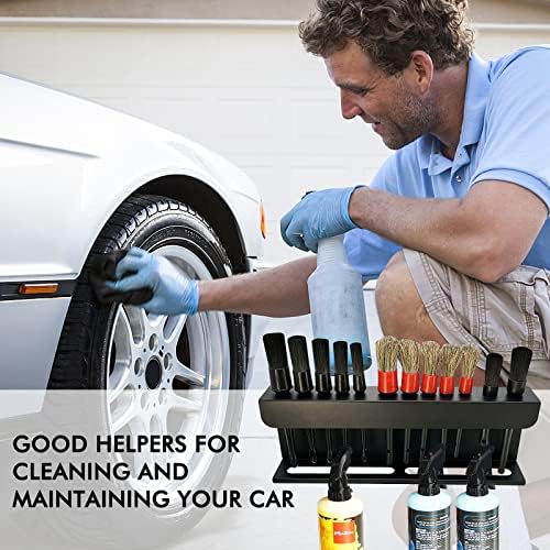 2-in-1 Detailing Brush & Spray Bottle Holder, Wall Mount Organizer Rack - Image 7