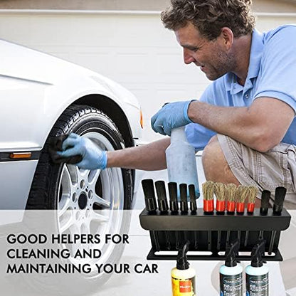 2-in-1 Detailing Brush & Spray Bottle Holder, Wall Mount Organizer Rack - Image 7