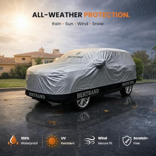 BERTRAND Outdoor SUV Car Cover Waterproof All Weather, to 210 in (S3) - Image 3